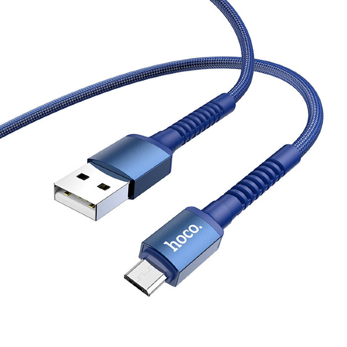 Кабель hoco X71 Especial charging data cable for Micro - Синий купить оптом купить оптом