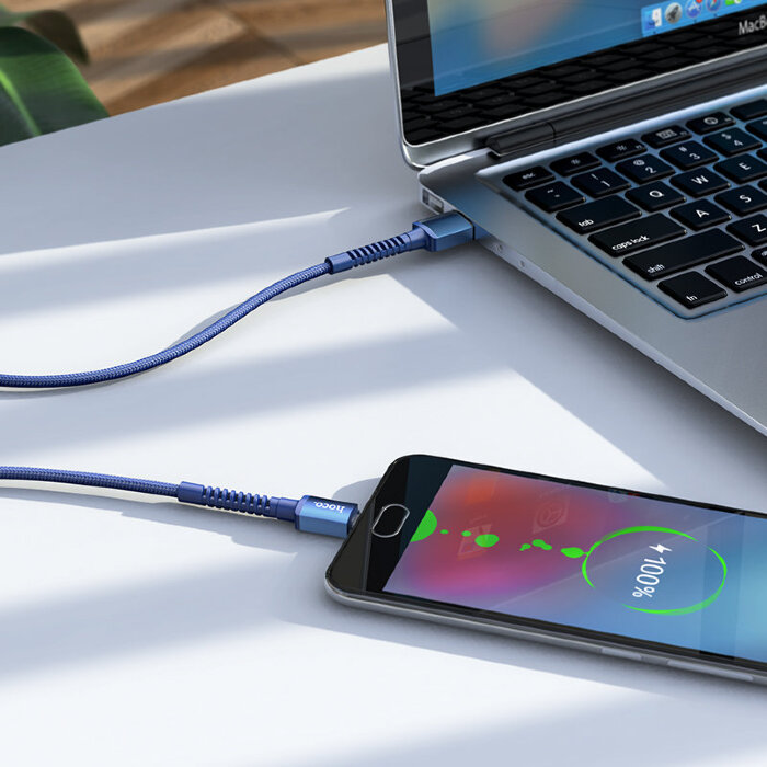Кабель hoco X71 Especial charging data cable for Micro - Синий купить оптом купить оптом