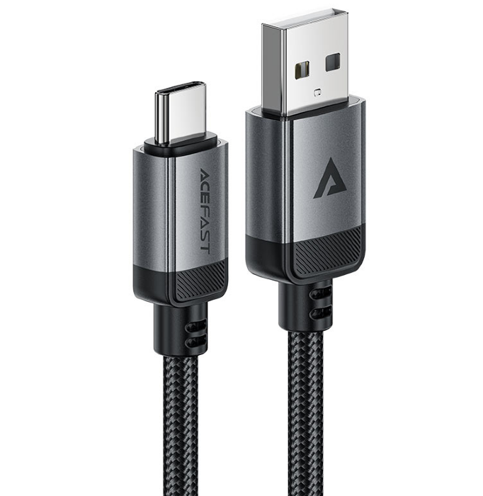 Сетевой Адаптер ACEFAST C21-04 USB-A to USB-C fantasy color series braided charging data cable ,Black купить оптом купить оптом
