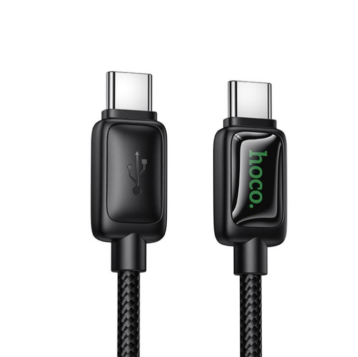 Кабель HOCO U146 Mundo 60W charging data cable Type-C to Type-C - Black купить оптом купить оптом