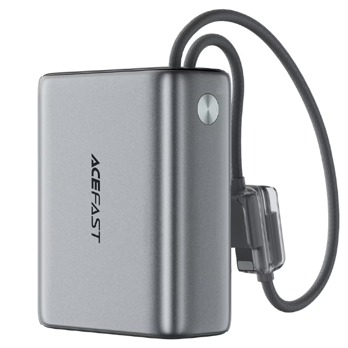 Внешний аккумулятор ACEFAST M48 22.5W fast charging power bank with two cables T203ALF 10000mAh - Metal grey купить оптом купить оптом