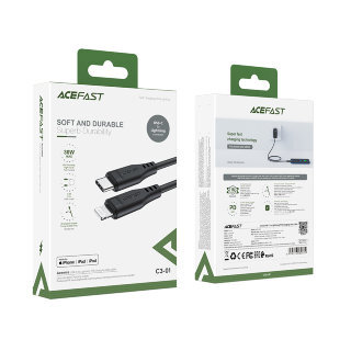 Кабель Acefast C3-01 Type-С to lighting TPE charging data cable - White купить оптом купить оптом
