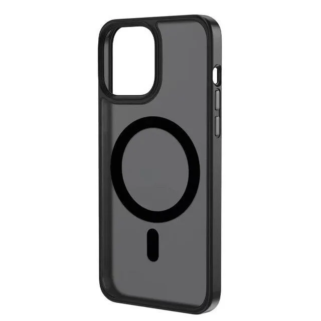 Чехол Dfans design matte smooth+magsafe для iPhone 14 Plus - Black купить оптом купить оптом