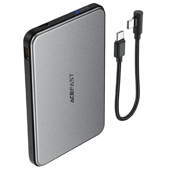 Внешний аккумулятор ACEFAST M30 PD20W magnetic fast charging power bank with cable (5000mAh) - Black купить оптом купить оптом