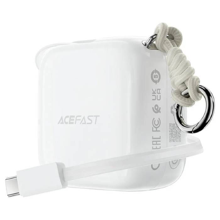 Внешний аккумулятор ACEFAST M42 PD22.5W fast charging power bank with telescopic cable PB03L 10000mAh - White купить оптом купить оптом