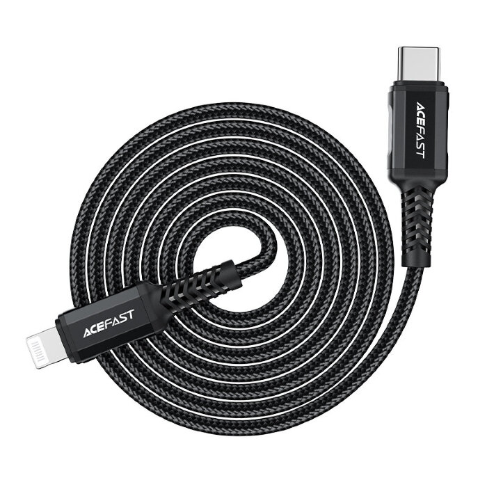 Кабель Acefast C4-01 Type-С to lighting aluminum alloy charging data cable(1.8m) - Black купить оптом купить оптом