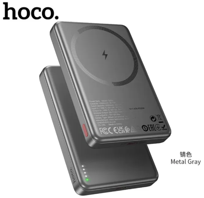 Power Bank HOCO Q26A Joy PD20W Magnetic Fast Charging (10000mAh) metal Gray купить оптом купить оптом