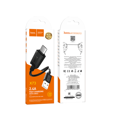 Кабель Hoco X73 Micro charging data cable - Black