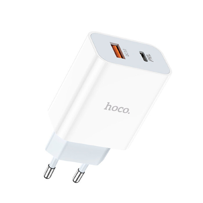 Сетевой адаптер hoco C97A PD20W+QC3.0 charger (EU) - White купить оптом купить оптом