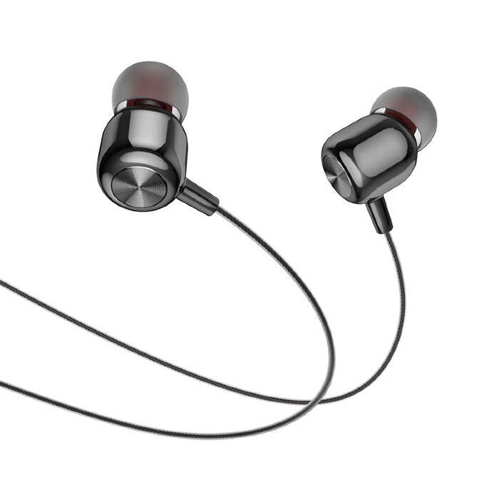 Наушники hoco M87 String wired earphones with with microphone - Black