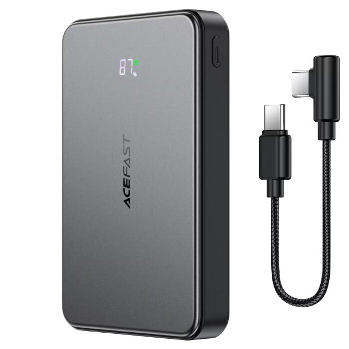 Внешний аккумулятор ACEFAST M31 22.5W magnetic fast charging power bank with cable (10000mAh) - Black купить оптом купить оптом