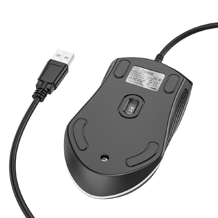 Компьютерная мышь Hoco GM19 Enjoy gaming luminous wired mouse - Black купить оптом купить оптом