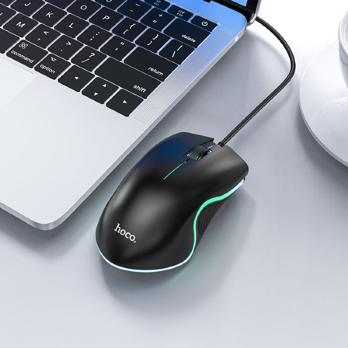 Компьютерная мышь Hoco GM19 Enjoy gaming luminous wired mouse - Black купить оптом купить оптом