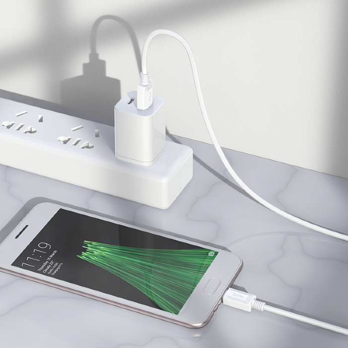 Кабель Hoco X73 Micro charging data cable - White купить оптом купить оптом