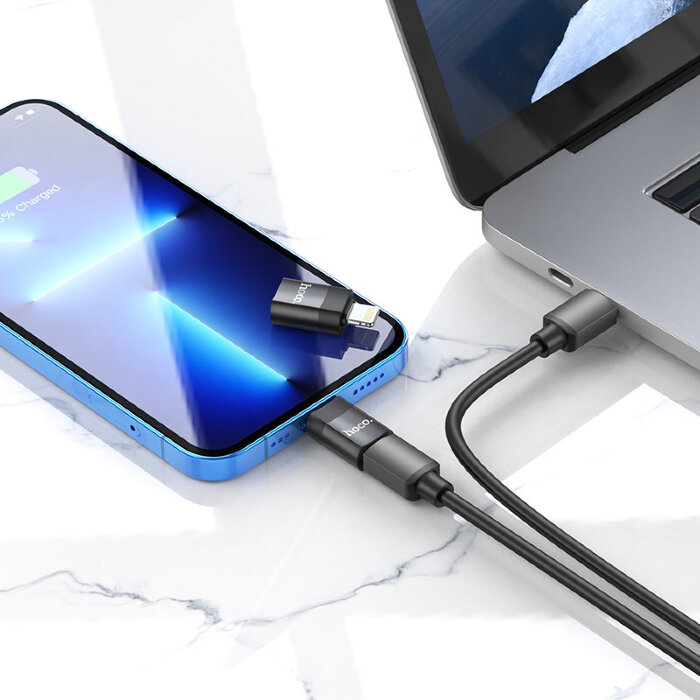 Адаптер hoco UA17 iP Male to Type-C female USB2.0 adapter купить оптом купить оптом