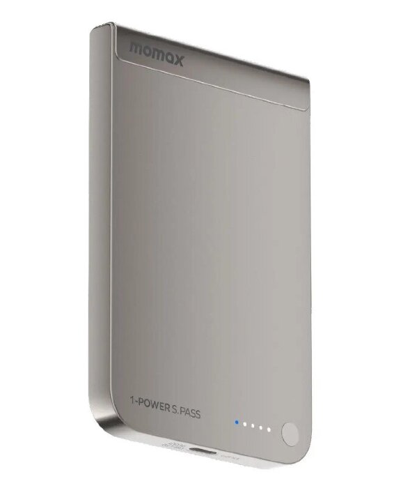 Внешний аккумулятор MOMAX 1-Power S.Pass (5000mAh) Magnetic wireless Battery Pack(IP161Q2CNL) Titanium купить оптом купить оптом