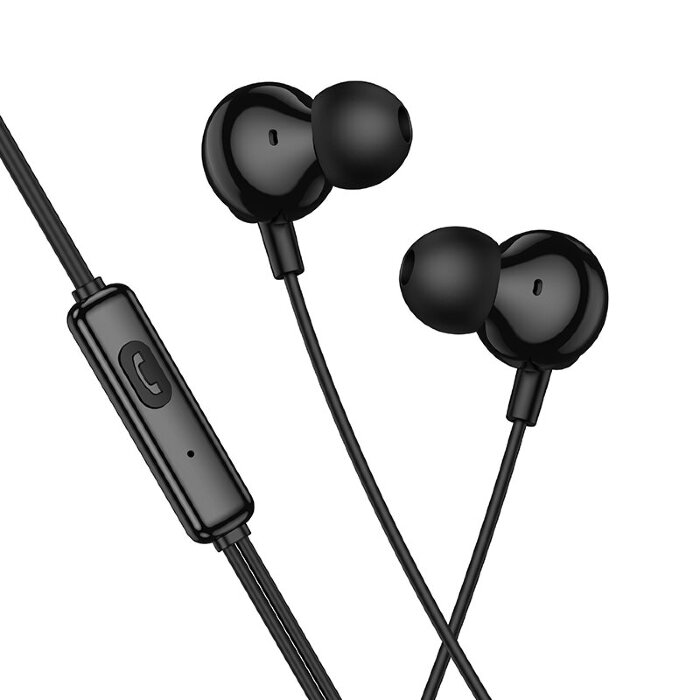 Проводные наушники HOCO M117 Victory universal earphones with microphone - Black купить оптом купить оптом