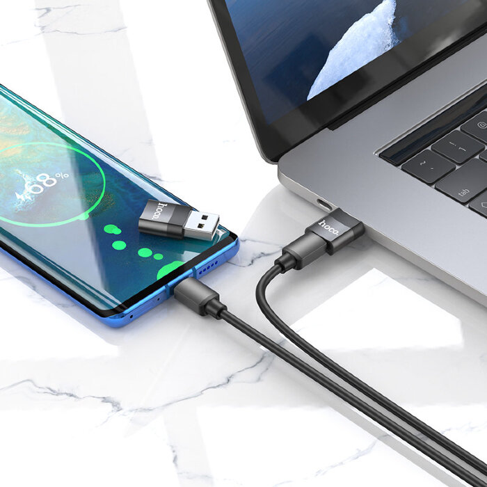 Адаптер hoco UA17 USB Male to Type-C female USB2.0 adapter купить оптом купить оптом