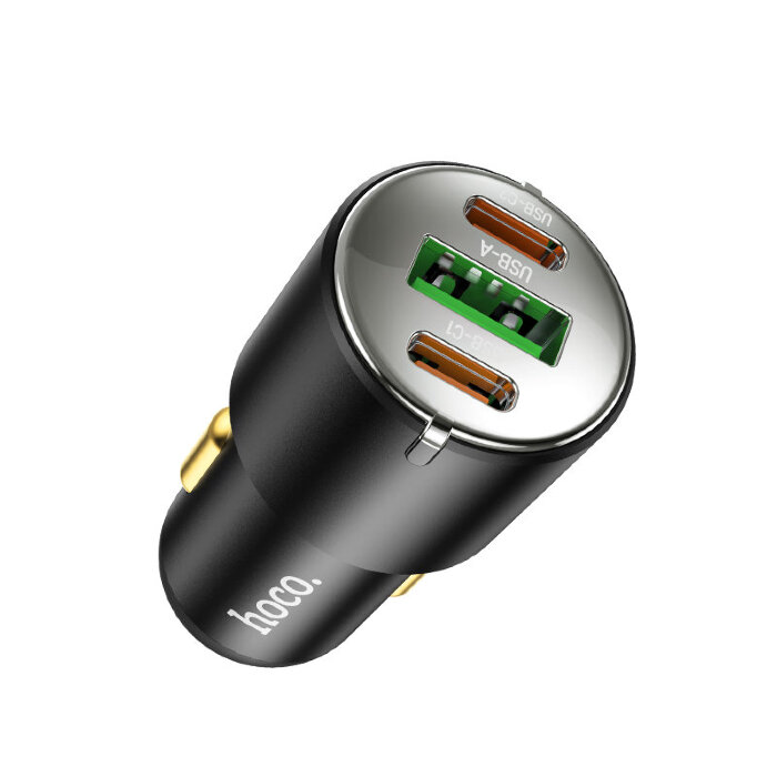 Автомобильное зарядное устройство Hoco NZ6 PD45W 3-port(2C1A) car charger - Black купить оптом купить оптом