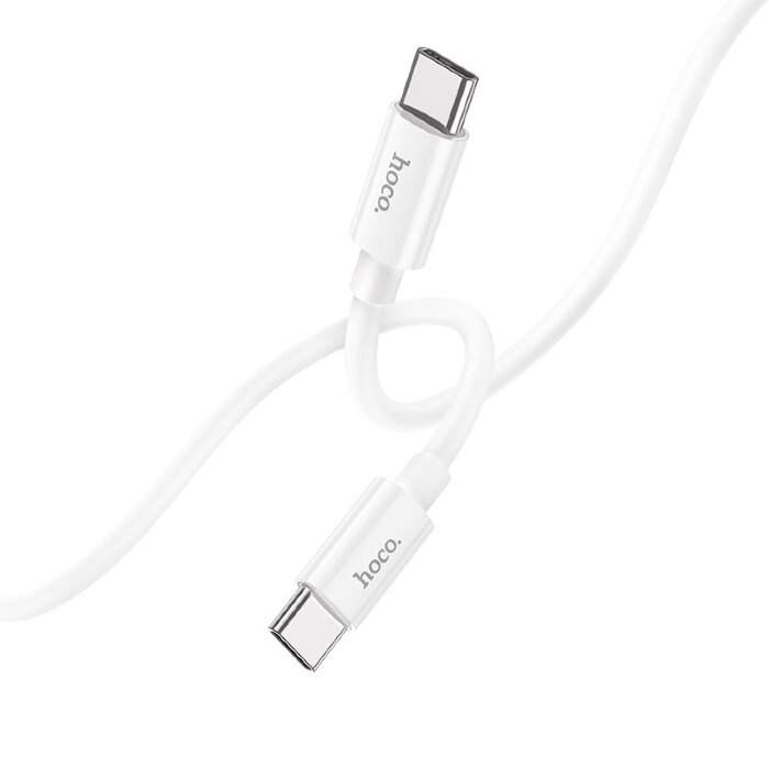 Кабель Hoco X87 Magic silicone 60W PD charging data cable for Type-C to Type-C - White