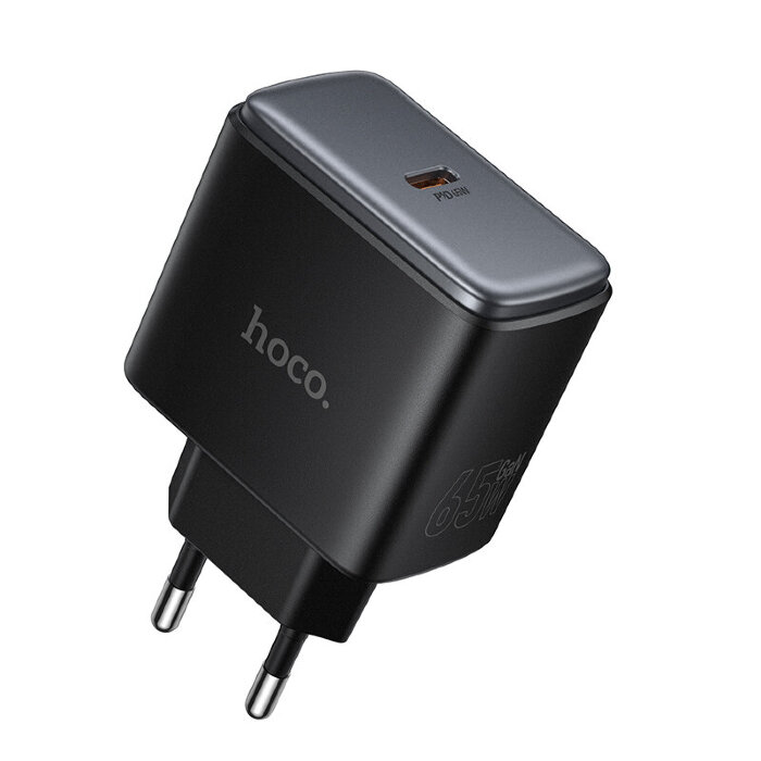 Сетевое зарядное устройство HOCO C159A Upgrade single-port PD65W charger(EU) - Black купить оптом купить оптом