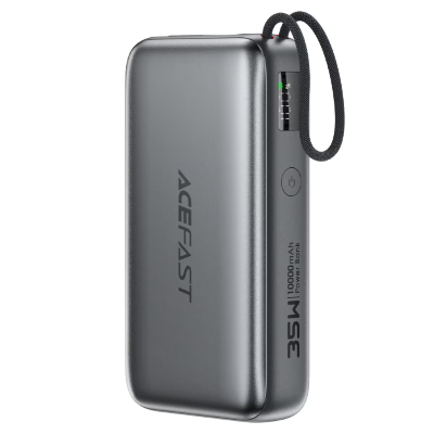 Внешний аккумулятор ACEFAST M32 PD35W fast charging power bank with telescopic cable 10000mAh - Metal gray