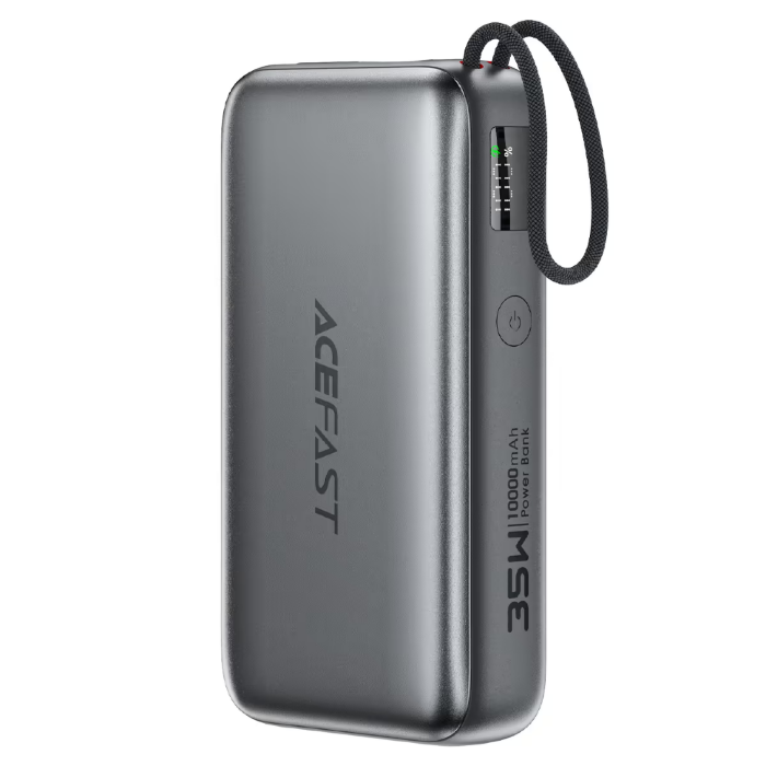 Внешний аккумулятор ACEFAST M32 PD35W fast charging power bank with telescopic cable 10000mAh - Metal gray купить оптом купить оптом