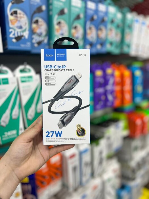Кабель HOCO U133 Monte PD Charging Data Cable (Type-c to IP) - Black купить оптом купить оптом