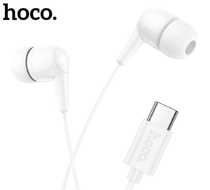 Наушники Hoco M97 Enjoy universal digital earphones with microphone Type-c White купить оптом купить оптом