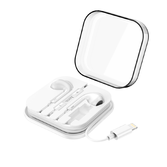 Наушники hoco Earphone M1 Max crystal Lightning - White купить оптом купить оптом