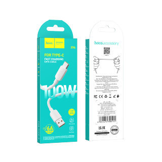 Кабель Hoco X96 hyper 100W charging data cable type-c - White купить оптом купить оптом