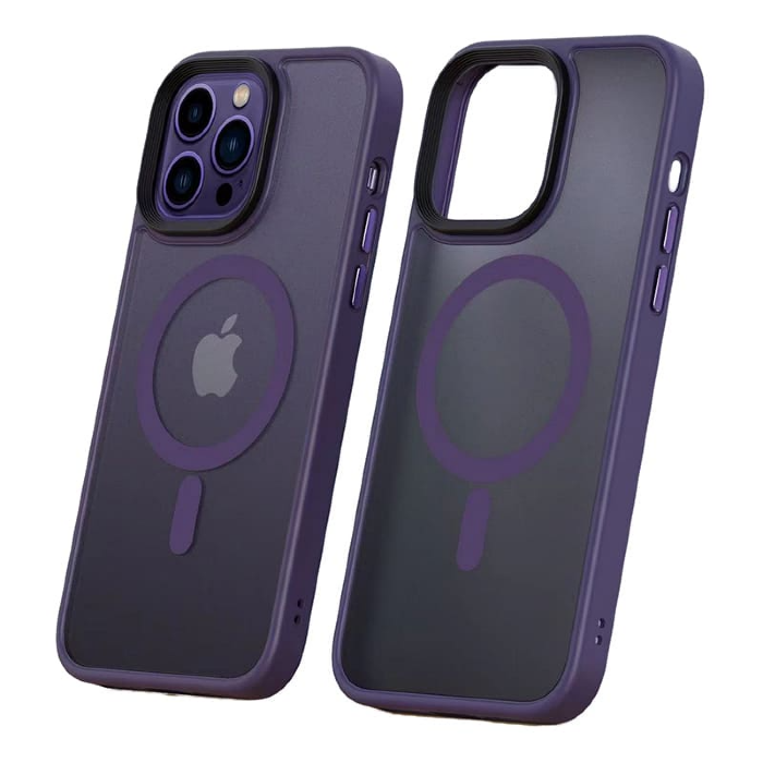 Чехол Dfans design matte smooth+magsafe для iPhone 14 Pro Max - Deep Purple купить оптом купить оптом