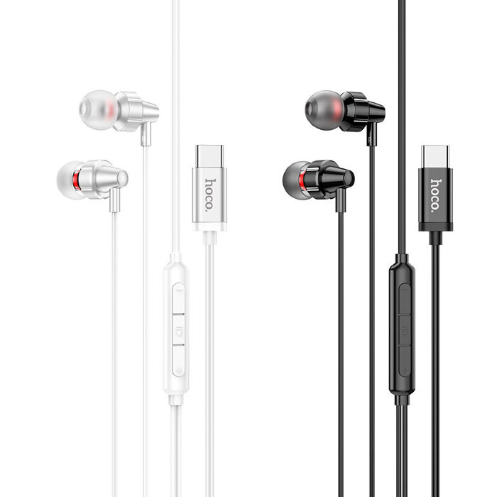 Наушники hoco M90 Delight Type-C wired digital earphone with microphone - White купить оптом купить оптом