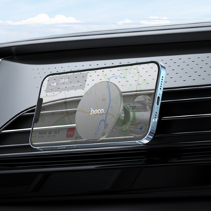 Автомобильный держатель Hoco H12 fine jade ring magnetic car holder (air outlet) - Black купить оптом купить оптом