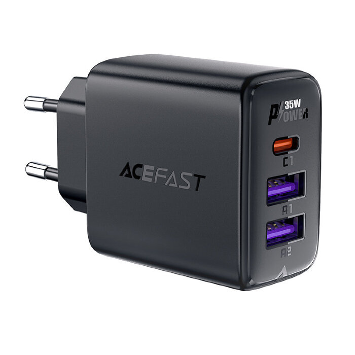 Сетевой адаптер ACEFAST A57 PD35W GaN (2A+C) -Black купить оптом купить оптом