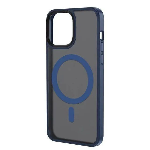 Чехол Dfans design matte smooth+magsafe для iPhone 15 (6.1) - Dark Blue купить оптом купить оптом
