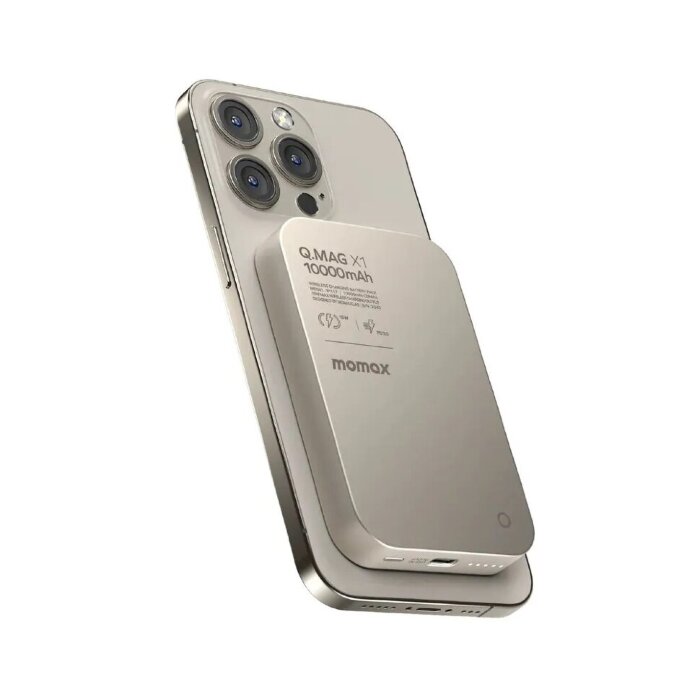 Внешний аккумулятор MOMAX Q.Mag X1 (10000mAh) Magnetic Wireless Battery Pack (IP117AE) Titanium Gray купить оптом купить оптом