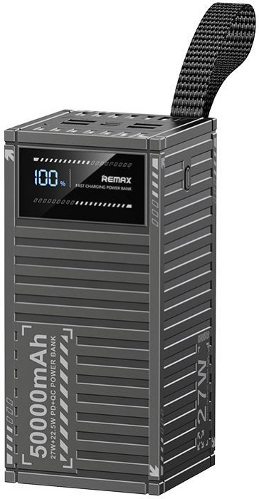 Внешний аккумулятор Remax RPP-161 Container series 27W+22.5W fast charging Power Bank(Nominal)(50000mAh) - Grey купить оптом купить оптом