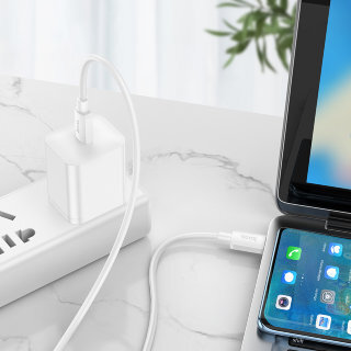 Кабель Hoco X96 hyper 100W fast charging data cable type-c to type-c - White купить оптом купить оптом