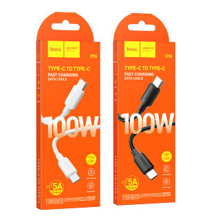 Кабель Hoco X96 hyper 100W fast charging data cable type-c to type-c - White купить оптом купить оптом