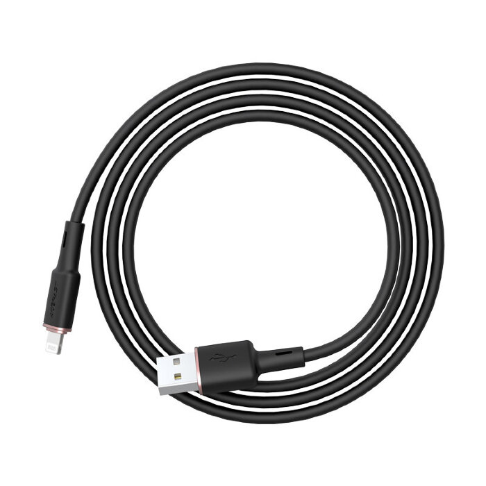 Кабель Acefast C2-02 Lightning zinc alloy silicone charging data cable - Black купить оптом купить оптом
