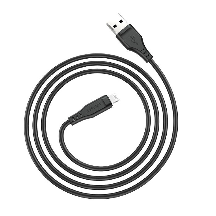 Кабель Acefast C3-02 Lightning TPE charging data cable - Black купить оптом купить оптом